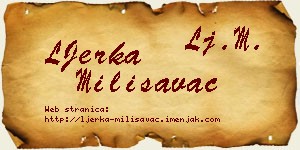 LJerka Milisavac vizit kartica